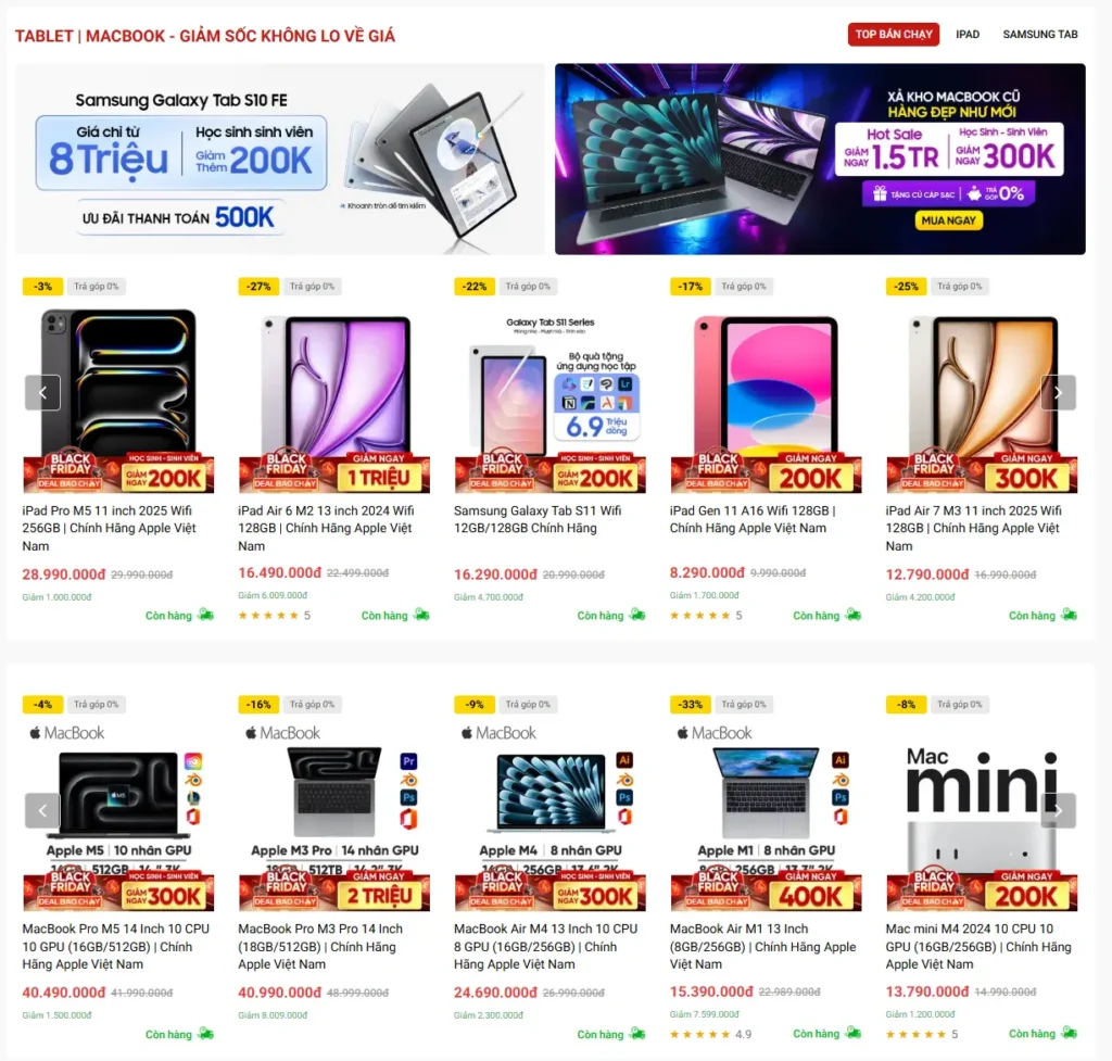 Giao diện dienthoaigiakho.vn - Thân thiện dễ nhìn